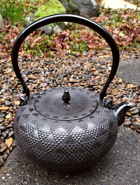 Antique Large Cast Iron Kettle With Handle